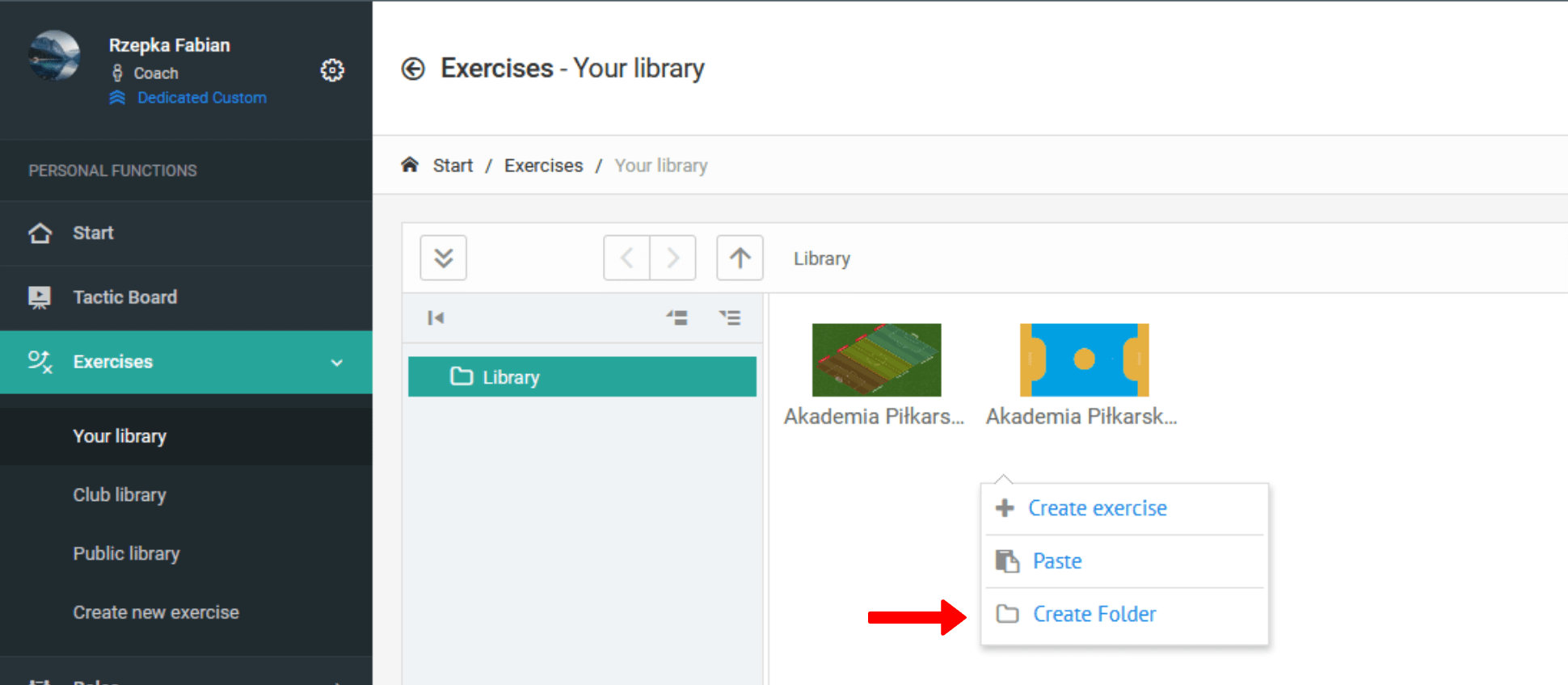Create folder
