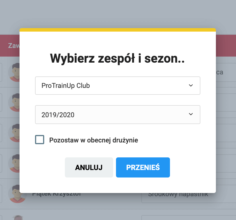 Wybieranie zespołu