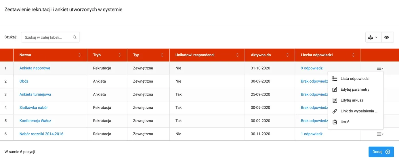 Form list