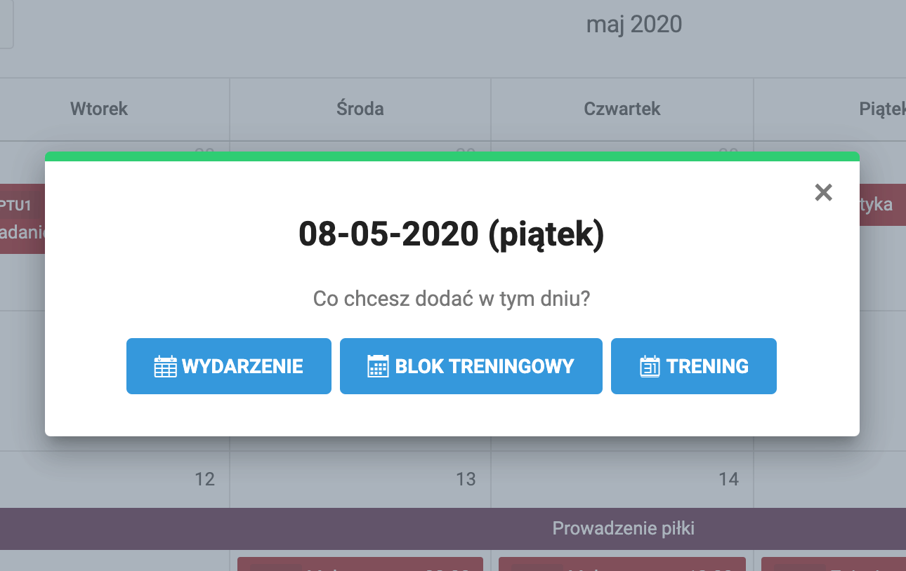 Dodawanie wydarzeń